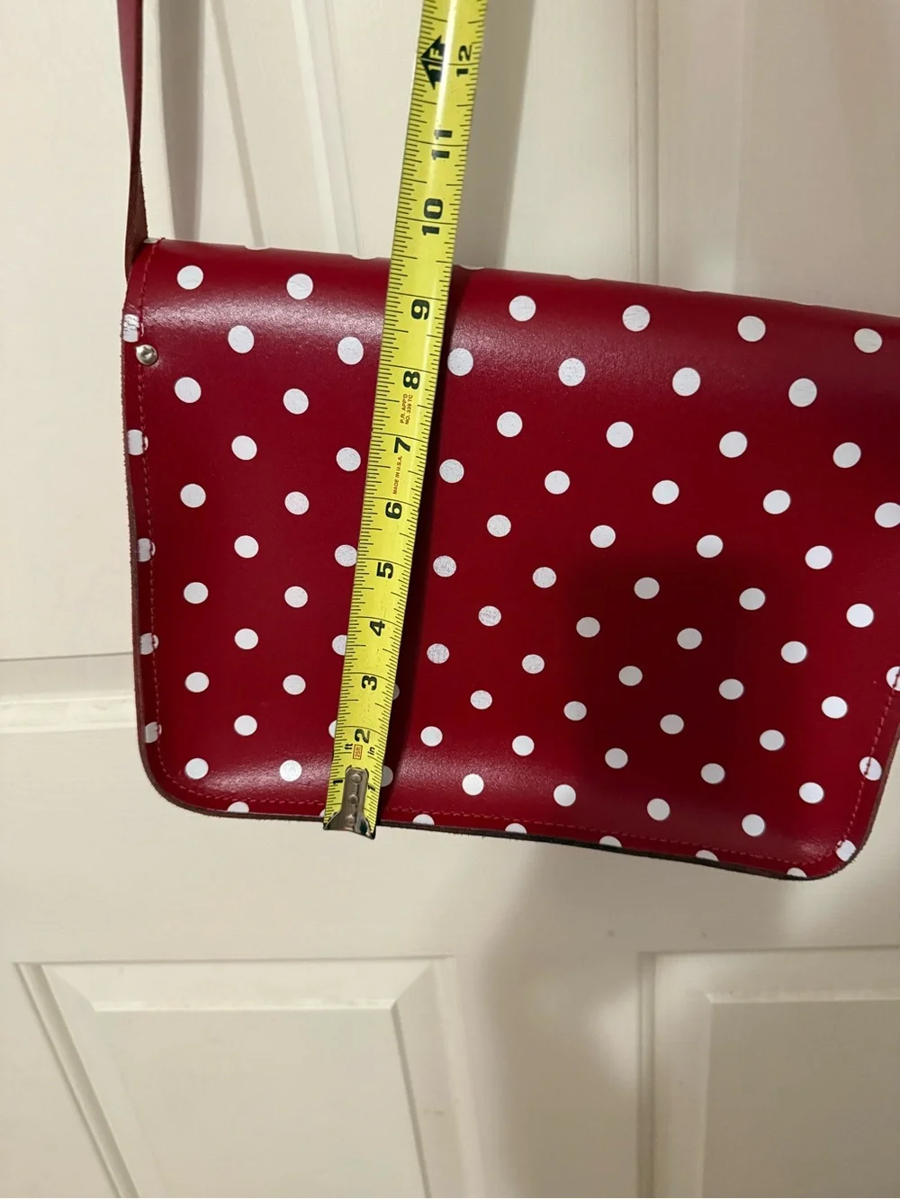 Polka Dot Red Satchel Shoulder Bag